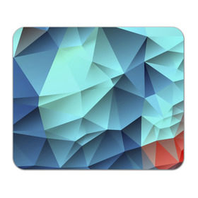 Коврик прямоугольный с принтом Polygon blue в Екатеринбурге, натуральный каучук | размер 230 х 185 мм; запечатка лицевой стороны | Тематика изображения на принте: полигон | текстура