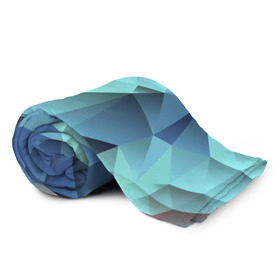 Плед 3D с принтом Polygon blue в Екатеринбурге, 100% полиэстер | закругленные углы, все края обработаны. Ткань не мнется и не растягивается | полигон | текстура