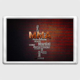 Магнит 45*70 с принтом MMA в Екатеринбурге, Пластик | Размер: 78*52 мм; Размер печати: 70*45 | judo | mixed | mma | sambo | wrestling