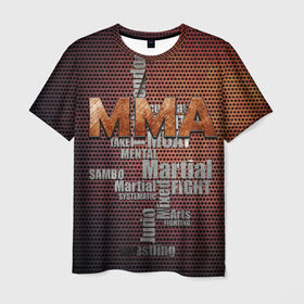 Мужская футболка 3D с принтом MMA в Екатеринбурге, 100% полиэфир | прямой крой, круглый вырез горловины, длина до линии бедер | judo | mixed | mma | sambo | wrestling