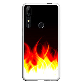 Чехол для Honor P Smart Z с принтом Flame в Екатеринбурге, Силикон | Область печати: задняя сторона чехла, без боковых панелей | пламя | черный | яркий