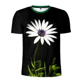 Мужская футболка 3D спортивная с принтом Цветок счастья в Екатеринбурге, 100% полиэстер с улучшенными характеристиками | приталенный силуэт, круглая горловина, широкие плечи, сужается к линии бедра | лепестки | прикольные картинки | цветочки | цветы