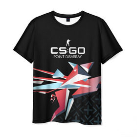 Мужская футболка 3D с принтом cs:go - Point Disarray style (Буйство красок) в Екатеринбурге, 100% полиэфир | прямой крой, круглый вырез горловины, длина до линии бедер | Тематика изображения на принте: cs | csgo | го | кс