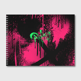 Альбом для рисования с принтом csgo - Neon Revolution в Екатеринбурге, 100% бумага
 | матовая бумага, плотность 200 мг. | cs | csgo | го | кс