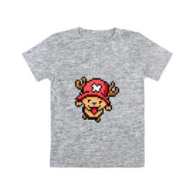 Детская футболка хлопок с принтом One Piece. Chopper. 8 bit. в Екатеринбурге, 100% хлопок | круглый вырез горловины, полуприлегающий силуэт, длина до линии бедер | Тематика изображения на принте: chopper | one piece | pixel art | ванпис | пиксель арт | чоппер