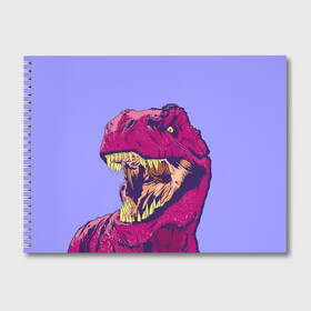 Альбом для рисования с принтом rex в Екатеринбурге, 100% бумага
 | матовая бумага, плотность 200 мг. | Тематика изображения на принте: dinosaur | t rex | динозавр | рекс | тирекс