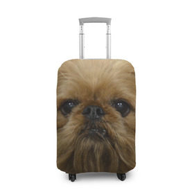 Чехол для чемодана 3D с принтом Брюссельский гриффон в Екатеринбурге, 86% полиэфир, 14% спандекс | двустороннее нанесение принта, прорези для ручек и колес | брюссельский | грифон | гриффон | гриффоны | дворняжка | дворняжки | песик | песики | собака | собаки