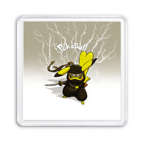 Магнит 55*55 с принтом Pikachu в Екатеринбурге, Пластик | Размер: 65*65 мм; Размер печати: 55*55 мм | Тематика изображения на принте: pikachu | pokeball | pokemon | пикачу | покеболл | покемон