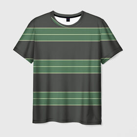 Мужская футболка 3D с принтом Одежда Курта Кобейна в Екатеринбурге, 100% полиэфир | прямой крой, круглый вырез горловины, длина до линии бедер | в полоску | зеленая | курт кобейн | полосатая | полоски