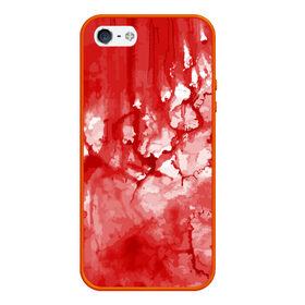 Чехол для iPhone 5/5S матовый с принтом Кровь в Екатеринбурге, Силикон | Область печати: задняя сторона чехла, без боковых панелей | брызги | капли | кровь | ужас | хэллоуин