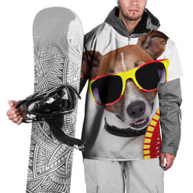 Накидка на куртку 3D с принтом Джек Рассел с веером в Екатеринбурге, 100% полиэстер |  | джек рассел | песик | песики | собака | собаки | терьер