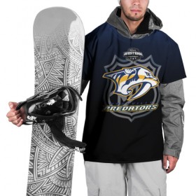 Накидка на куртку 3D с принтом Nashville Predators 3D team в Екатеринбурге, 100% полиэстер |  | Тематика изображения на принте: 