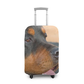 Чехол для чемодана 3D с принтом Ротвейлер в Екатеринбурге, 86% полиэфир, 14% спандекс | двустороннее нанесение принта, прорези для ручек и колес | большая | пес | песик | псина | ротвейлер | ротвейлеры | собака | собаки