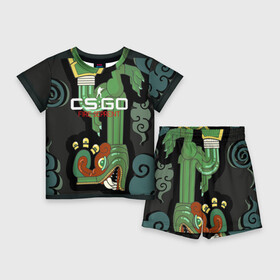 Детский костюм с шортами 3D с принтом cs:go   Fire Serpent (Огненный змей) в Екатеринбурге,  |  | ak | cs | csgo | fire | seprent | го | змей | кс | огненный | тайное