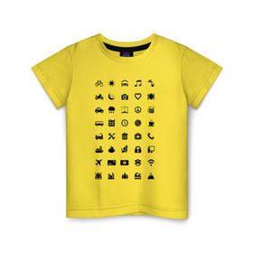 Детская футболка хлопок с принтом Iconspeak в Екатеринбурге, 100% хлопок | круглый вырез горловины, полуприлегающий силуэт, длина до линии бедер | знаки | символы | турист