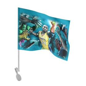 Флаг для автомобиля с принтом Kobe Bryant в Екатеринбурге, 100% полиэстер | Размер: 30*21 см | kobe bryant | lakers | los angeles lakers | nba. | баскетбол | баскетболист | коби брайант | лайкерс | лос анджелес лейкерс | нба
