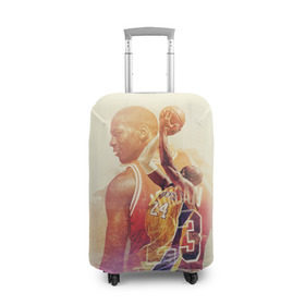 Чехол для чемодана 3D с принтом Kobe Bryant в Екатеринбурге, 86% полиэфир, 14% спандекс | двустороннее нанесение принта, прорези для ручек и колес | kobe bryant | lakers | los angeles lakers | nba. | баскетбол | баскетболист | коби брайант | лайкерс | лос анджелес лейкерс | нба