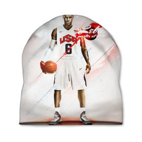 Шапка 3D с принтом LeBron James в Екатеринбурге, 100% полиэстер | универсальный размер, печать по всей поверхности изделия | cleveland cavaliers | lebron james | nba. | баскетбол | баскетболист | джеймс леброн | кливленд кавальерс | нба