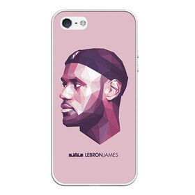 Чехол для iPhone 5/5S матовый с принтом LeBron James в Екатеринбурге, Силикон | Область печати: задняя сторона чехла, без боковых панелей | cleveland cavaliers | lebron james | nba. | баскетбол | баскетболист | джеймс леброн | кливленд кавальерс | нба