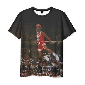 Мужская футболка 3D с принтом Michael Jordan в Екатеринбурге, 100% полиэфир | прямой крой, круглый вырез горловины, длина до линии бедер | chicago bulls | michael jeffrey jordan | nba. | баскетбол | баскетболист | вашингтон уизардс | майкл джордан | нба | чикаго | чикаго буллз