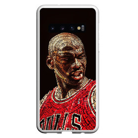 Чехол для Samsung Galaxy S10 с принтом Michael Jordan в Екатеринбурге, Силикон | Область печати: задняя сторона чехла, без боковых панелей | Тематика изображения на принте: chicago bulls | michael jeffrey jordan | nba. | баскетбол | баскетболист | вашингтон уизардс | майкл джордан | нба | чикаго | чикаго буллз