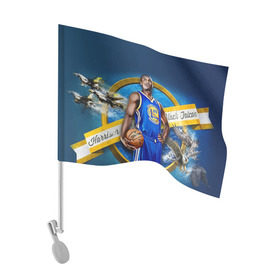 Флаг для автомобиля с принтом Баскетболист в Екатеринбурге, 100% полиэстер | Размер: 30*21 см | nba | баскетбол | баскетболист | нба