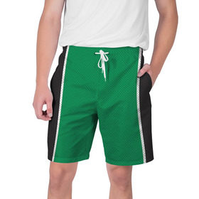 Мужские шорты 3D с принтом Boston Celtics в Екатеринбурге,  полиэстер 100% | прямой крой, два кармана без застежек по бокам. Мягкая трикотажная резинка на поясе, внутри которой широкие завязки. Длина чуть выше колен | boston celtics | бостон | бостон селтикс | нба | селтикс