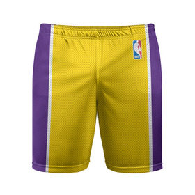 Мужские шорты 3D спортивные с принтом Lakers в Екатеринбурге,  |  | kobe bryant | lakers | los angeles lakers | nba | баскетбол | брайант | браянт | коби | лайкерс | лос анджелес лейкерс | нба | форма