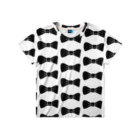 Детская футболка 3D с принтом Жених в Екатеринбурге, 100% гипоаллергенный полиэфир | прямой крой, круглый вырез горловины, длина до линии бедер, чуть спущенное плечо, ткань немного тянется | бабочки | банты | галстуки | паттерн