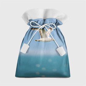 Подарочный 3D мешок с принтом Чайка в Екатеринбурге, 100% полиэстер | Размер: 29*39 см | Тематика изображения на принте: вода | море | пернатые | природа | простор | птица | свобода | солнце | чайка