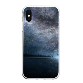 Чехол для iPhone XS Max матовый с принтом Звездное небо в Екатеринбурге, Силикон | Область печати: задняя сторона чехла, без боковых панелей | вселенная | галактика | звезды | небо | ночь