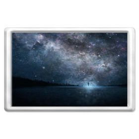 Магнит 45*70 с принтом Звездное небо в Екатеринбурге, Пластик | Размер: 78*52 мм; Размер печати: 70*45 | вселенная | галактика | звезды | небо | ночь