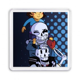 Магнит 55*55 с принтом Undertale в Екатеринбурге, Пластик | Размер: 65*65 мм; Размер печати: 55*55 мм | 