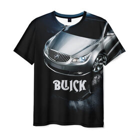 Мужская футболка 3D с принтом Buick в Екатеринбурге, 100% полиэфир | прямой крой, круглый вырез горловины, длина до линии бедер | buick | lacrosse | авто | автомобиль | бьюик | водитель | лакросс | машина | спорткар