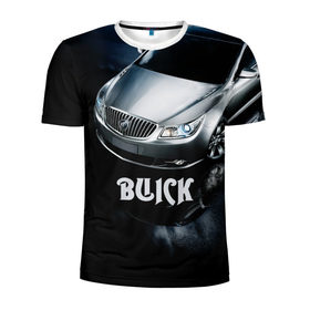 Мужская футболка 3D спортивная с принтом Buick в Екатеринбурге, 100% полиэстер с улучшенными характеристиками | приталенный силуэт, круглая горловина, широкие плечи, сужается к линии бедра | buick | lacrosse | авто | автомобиль | бьюик | водитель | лакросс | машина | спорткар