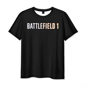Мужская футболка 3D с принтом BATTLEFIELD 1 в Екатеринбурге, 100% полиэфир | прямой крой, круглый вырез горловины, длина до линии бедер | battlefield 1 | батлфилд 1