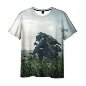 Мужская футболка 3D с принтом BATTLEFIELD 1 в Екатеринбурге, 100% полиэфир | прямой крой, круглый вырез горловины, длина до линии бедер | Тематика изображения на принте: battlefield 1 | батлфилд 1
