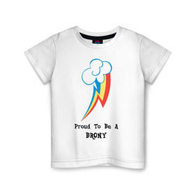 Детская футболка хлопок с принтом Честь быть брони в Екатеринбурге, 100% хлопок | круглый вырез горловины, полуприлегающий силуэт, длина до линии бедер | brony | fim | mlp