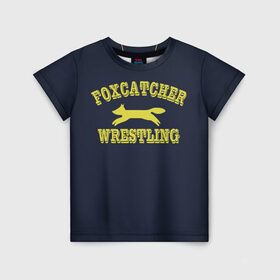 Детская футболка 3D с принтом Foxcather team в Екатеринбурге, 100% гипоаллергенный полиэфир | прямой крой, круглый вырез горловины, длина до линии бедер, чуть спущенное плечо, ткань немного тянется | foxcatcher | freestyle | wrestling | борьба | вольная