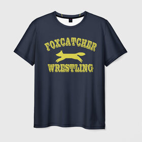Мужская футболка 3D с принтом Foxcather team в Екатеринбурге, 100% полиэфир | прямой крой, круглый вырез горловины, длина до линии бедер | foxcatcher | freestyle | wrestling | борьба | вольная
