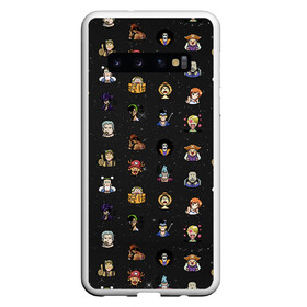 Чехол для Samsung Galaxy S10 с принтом One Piece Pixel art pattern в Екатеринбурге, Силикон | Область печати: задняя сторона чехла, без боковых панелей | 8 bit | ace | chopper | luffy | one piece | pattern | pixel art | space | zorro