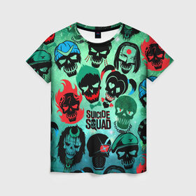 Женская футболка 3D с принтом Suicide Squad в Екатеринбурге, 100% полиэфир ( синтетическое хлопкоподобное полотно) | прямой крой, круглый вырез горловины, длина до линии бедер | Тематика изображения на принте: harley quinn | suicide squad | харли квинн