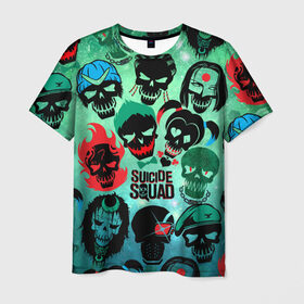 Мужская футболка 3D с принтом Suicide Squad в Екатеринбурге, 100% полиэфир | прямой крой, круглый вырез горловины, длина до линии бедер | harley quinn | suicide squad | харли квинн