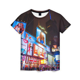 Женская футболка 3D с принтом Авеню стрит в Екатеринбурге, 100% полиэфир ( синтетическое хлопкоподобное полотно) | прямой крой, круглый вырез горловины, длина до линии бедер | америка | город | европа | китай | красота | новинки | ночь | огонь | пейзаж | свет