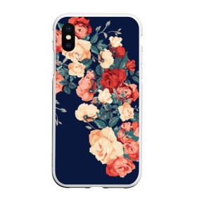 Чехол силиконовый для Apple iPhone XS Max матовый NEW с принтом Fashion flowers в Екатеринбурге, Силикон | Область печати: задняя сторона чехла, без боковых панелей | fashion | flower | мода | фэшн | цветы