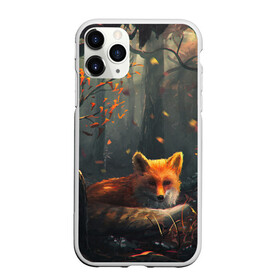 Чехол для iPhone 11 Pro Max матовый с принтом Лиса в Екатеринбурге, Силикон |  | autum | forest | fox | лес | лиса | осень