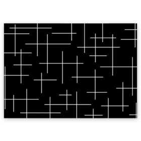 Поздравительная открытка с принтом Geometric (2) в Екатеринбурге, 100% бумага | плотность бумаги 280 г/м2, матовая, на обратной стороне линовка и место для марки
 | geometric | белый | геометрик | линии | текстура | чёрный