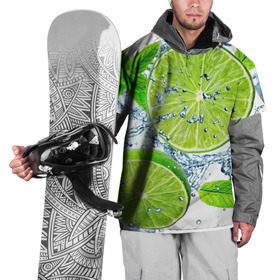Накидка на куртку 3D с принтом Свежесть лайма в Екатеринбурге, 100% полиэстер |  | Тематика изображения на принте: бармен | витамины | диета | коктель | куб | лед | мороз | новинки | холодный | цвет