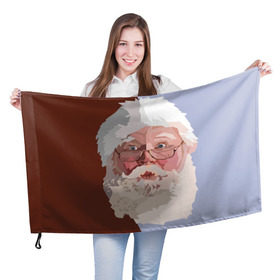Флаг 3D с принтом Санта Клаус в стиле WPAP в Екатеринбурге, 100% полиэстер | плотность ткани — 95 г/м2, размер — 67 х 109 см. Принт наносится с одной стороны | веселье | дед мороз | новый год | праздник | санта