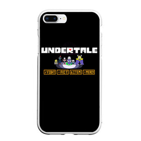 Чехол для iPhone 7Plus/8 Plus матовый с принтом Undertale 4 в Екатеринбурге, Силикон | Область печати: задняя сторона чехла, без боковых панелей | альфис | андайн | андертейл | асгор | дримурр | меттатон | папирус | подземелье | санс | ториэль | флауи | фриск